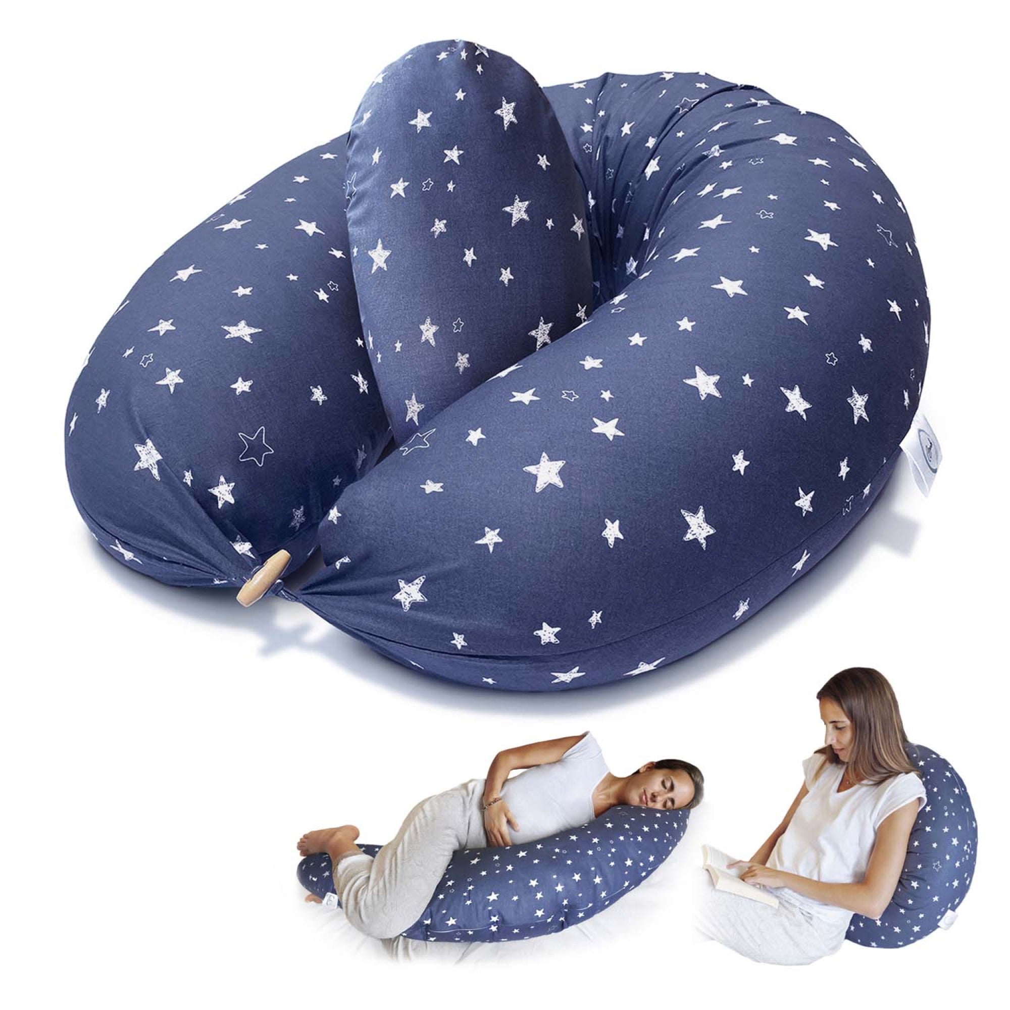 Pregnancy Pillow - Blue Stars
