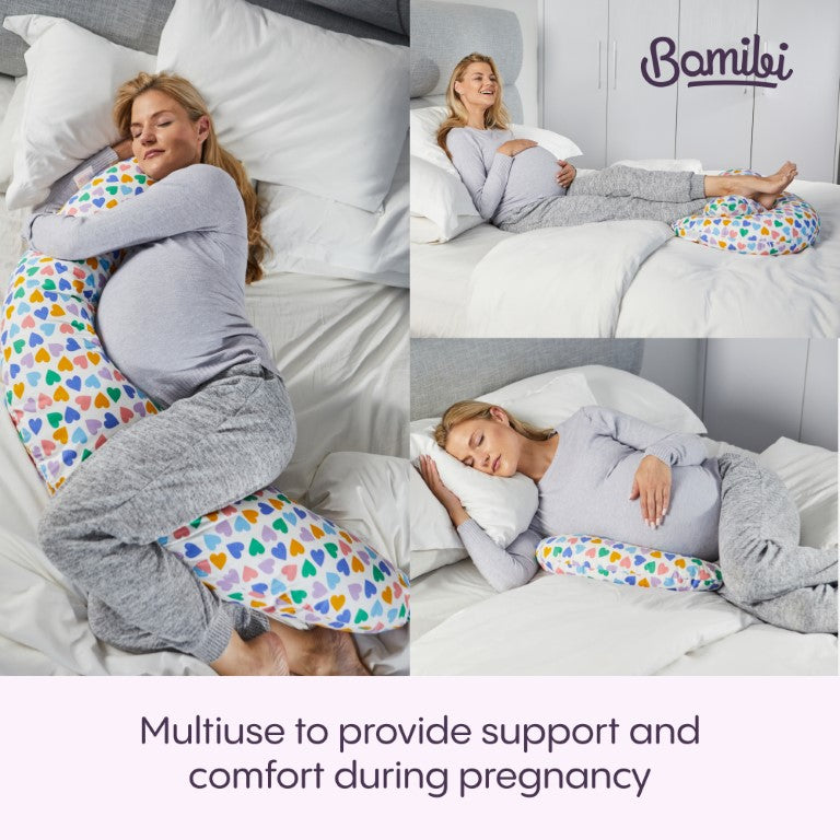 Pregnancy Pillow - Multicolor Hearts